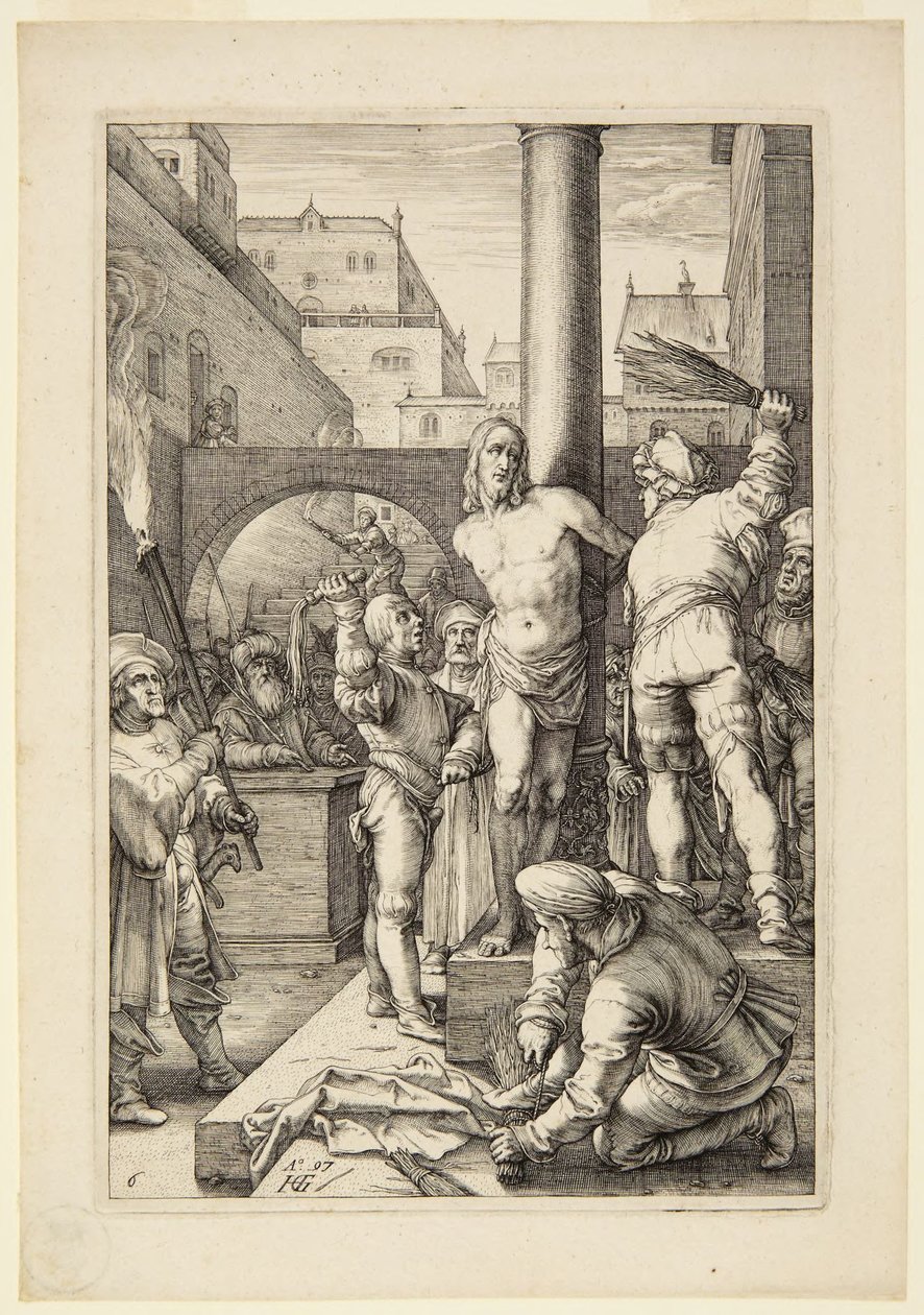 La flagelación de Hendrick Goltzius