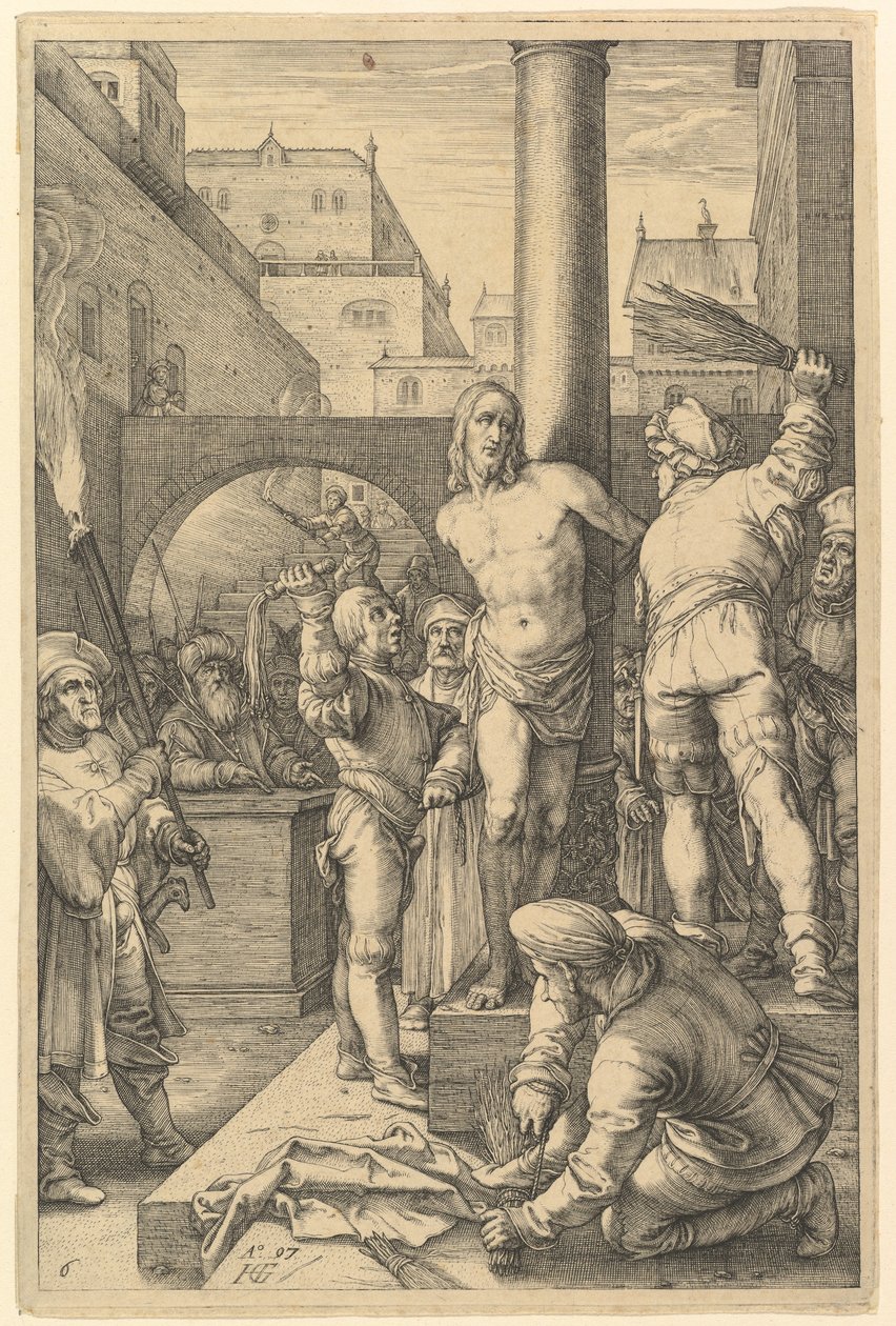 «La flagelación», de «La Pasión de Cristo» de Hendrick Goltzius