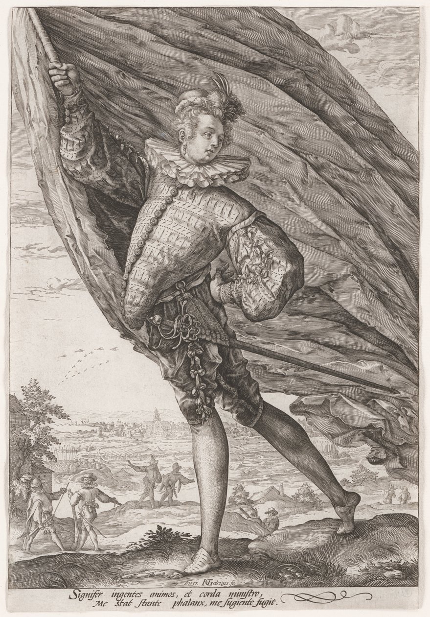 El gran portaestandarte de Hendrick Goltzius