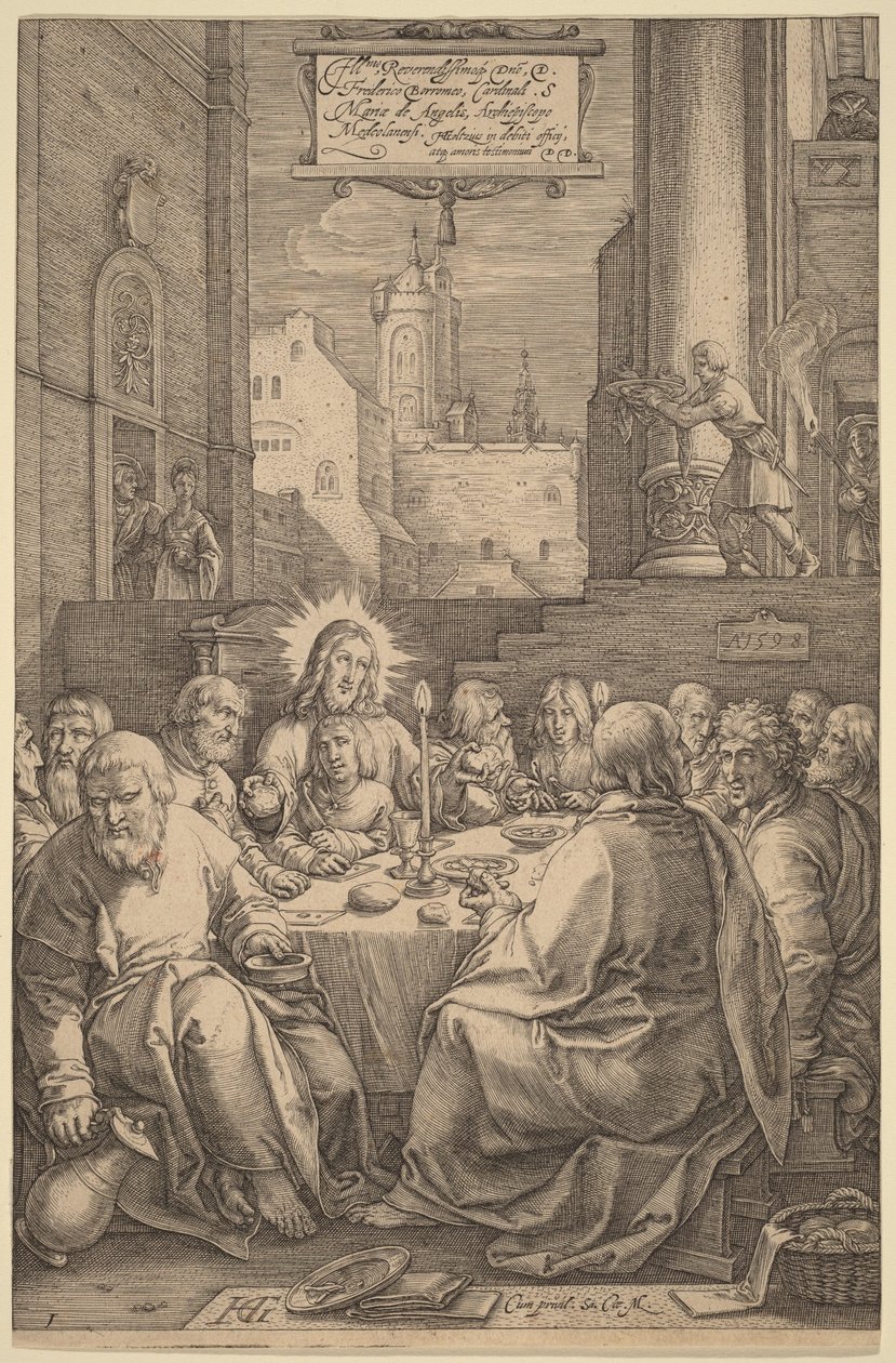 La última cena de Hendrick Goltzius