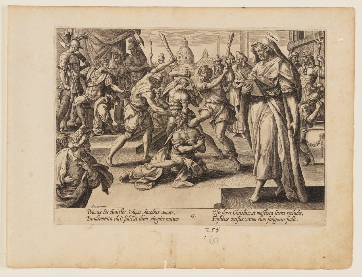 El martirio de Santiago el Menor, de El martirio de Cristo y de los Apóstoles de Hendrick Goltzius