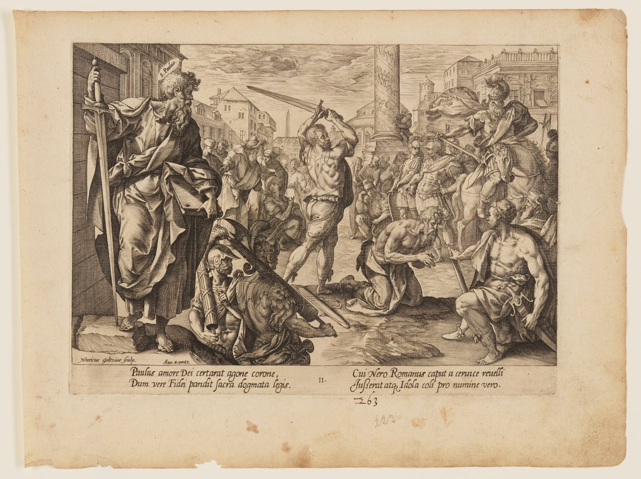 El martirio de San Pablo, de El martirio de Cristo y de los Apóstoles de Hendrick Goltzius