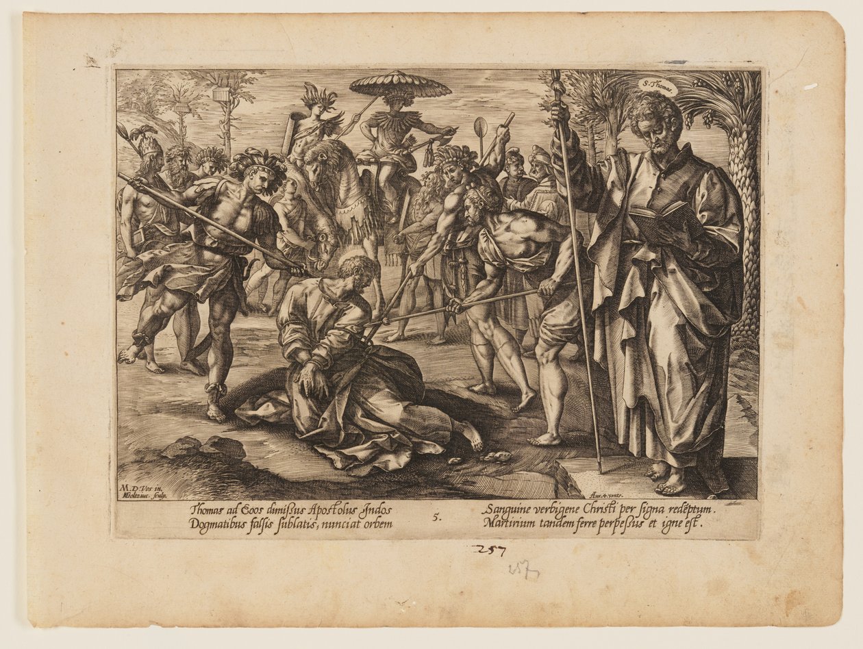 El martirio de Santo Tomás, de El martirio de Cristo y de los Apóstoles de Hendrick Goltzius