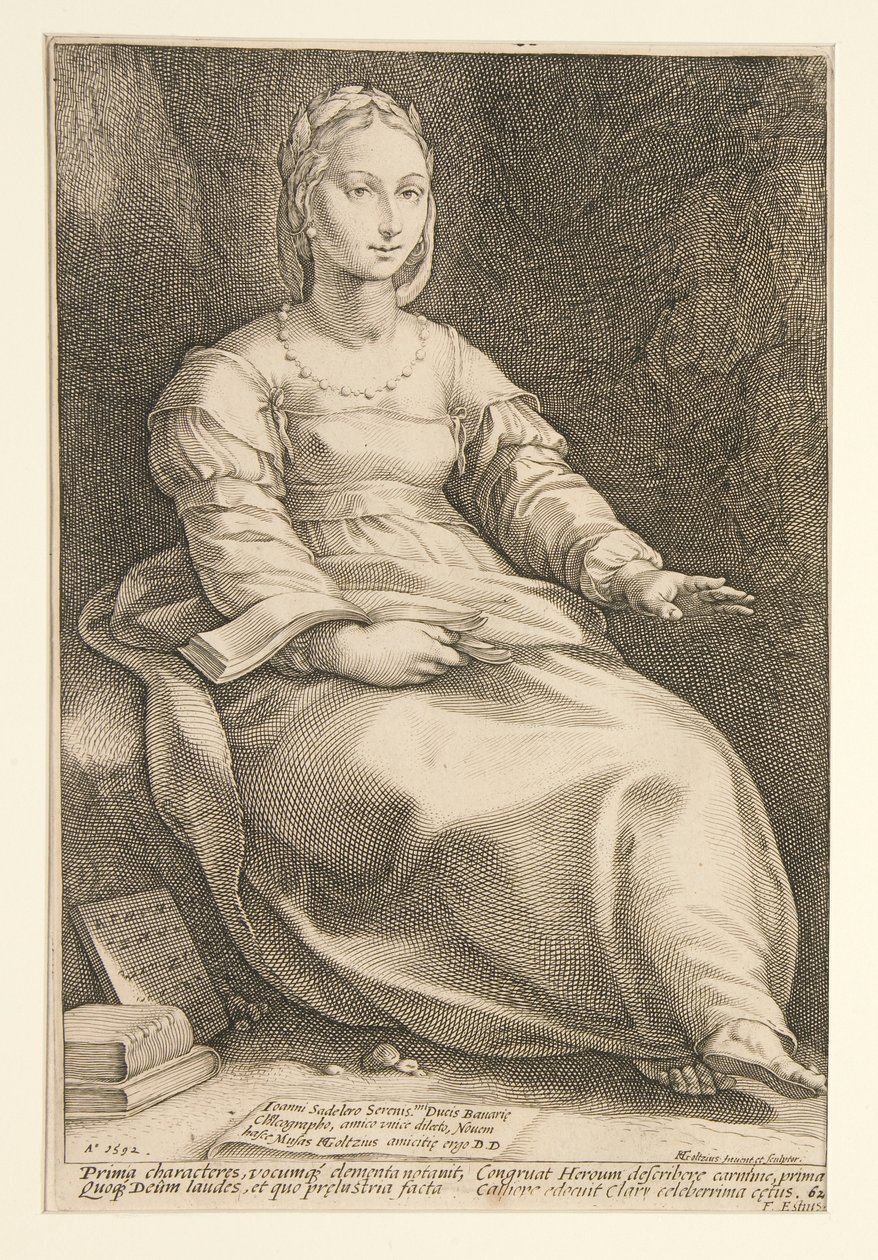 Las Nueve Musas: Calliope, #1 en una serie de 9 de Hendrick Goltzius