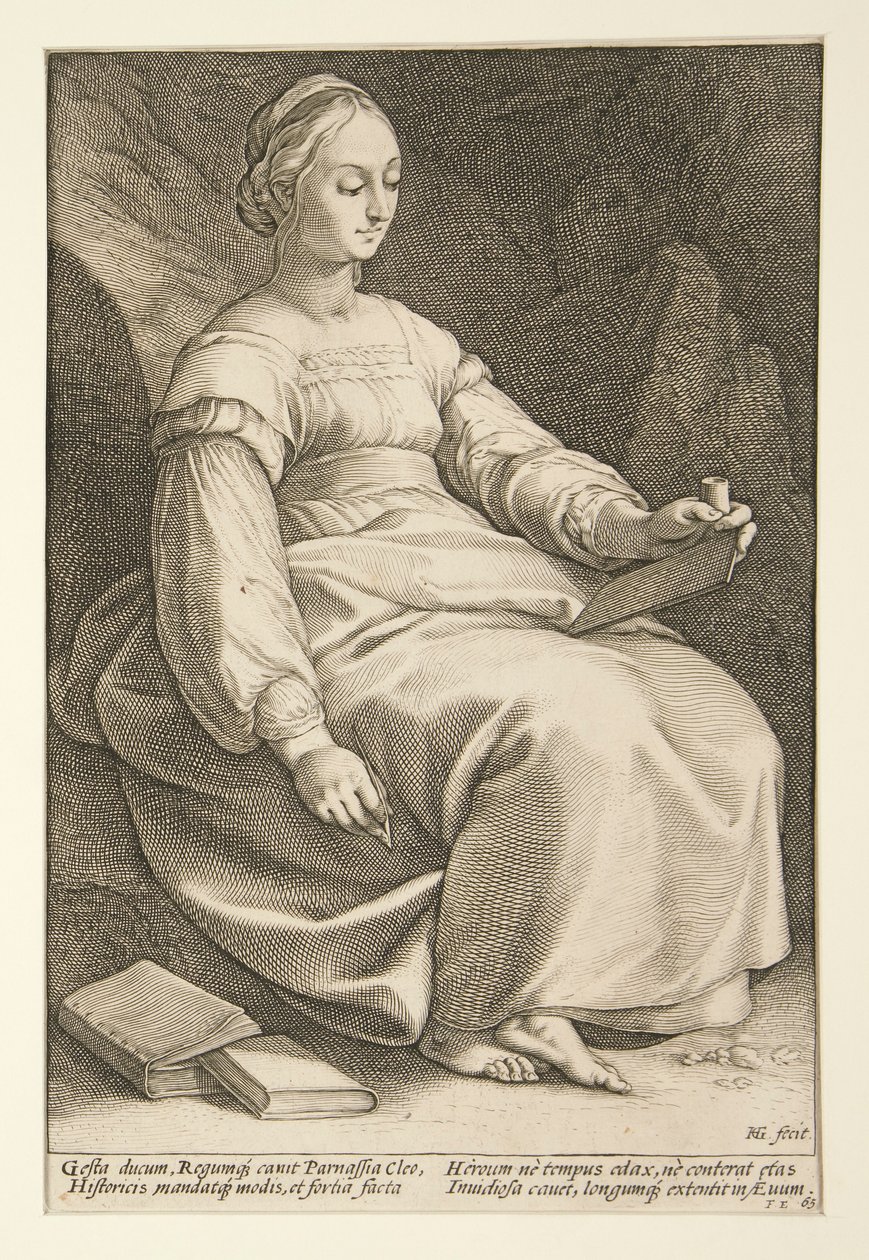 Las Nueve Musas: Clio, #4 en una serie de 9 de Hendrick Goltzius
