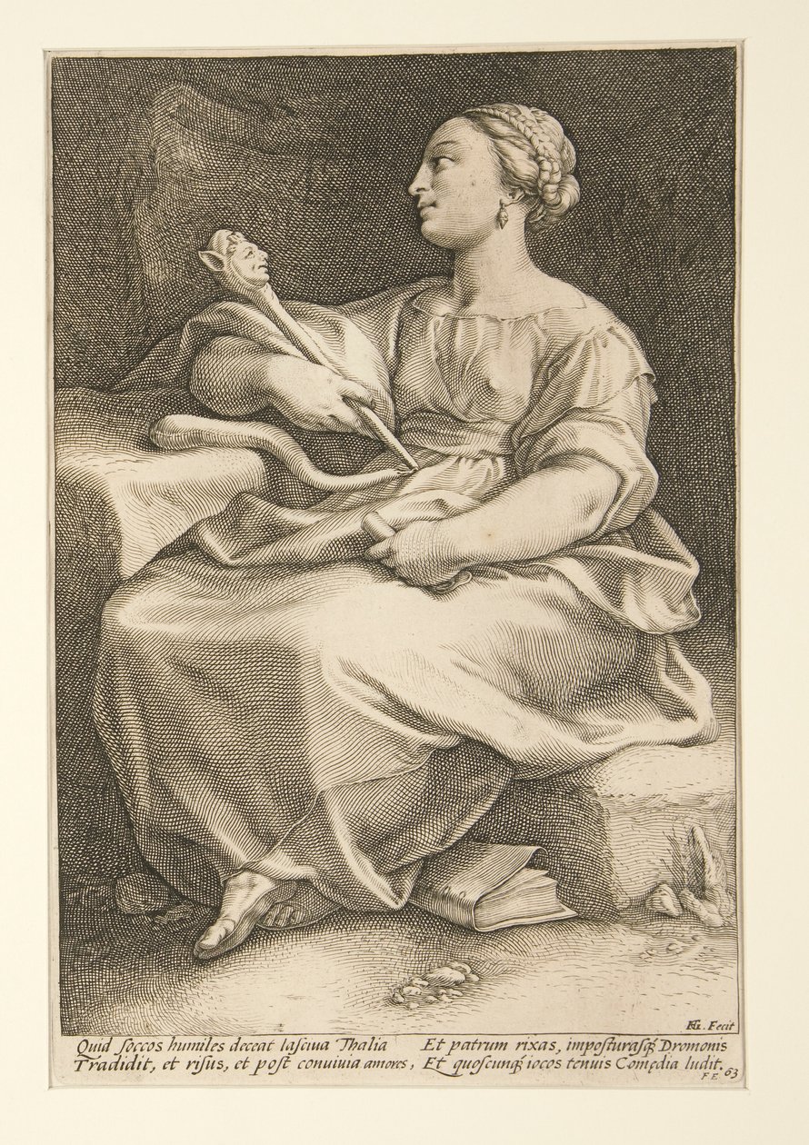 Las Nueve Musas: Thalia, #2 en una serie de 9 de Hendrick Goltzius