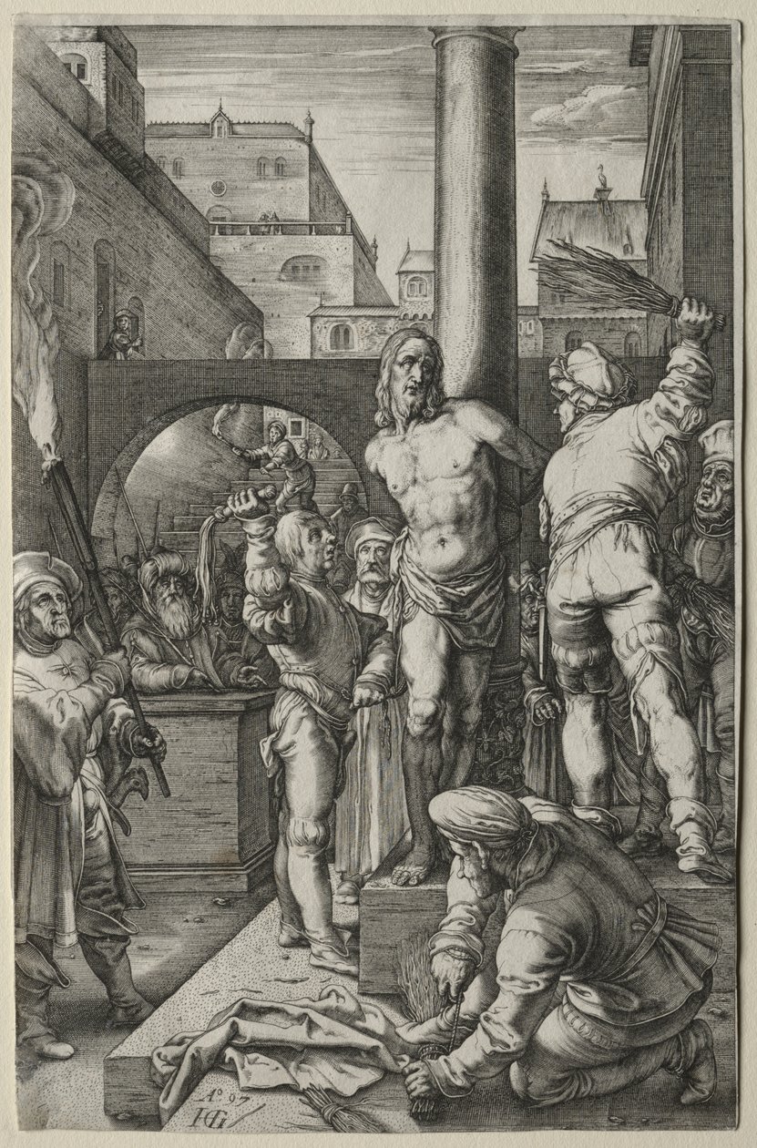 La Pasión: La flagelación de Hendrick Goltzius