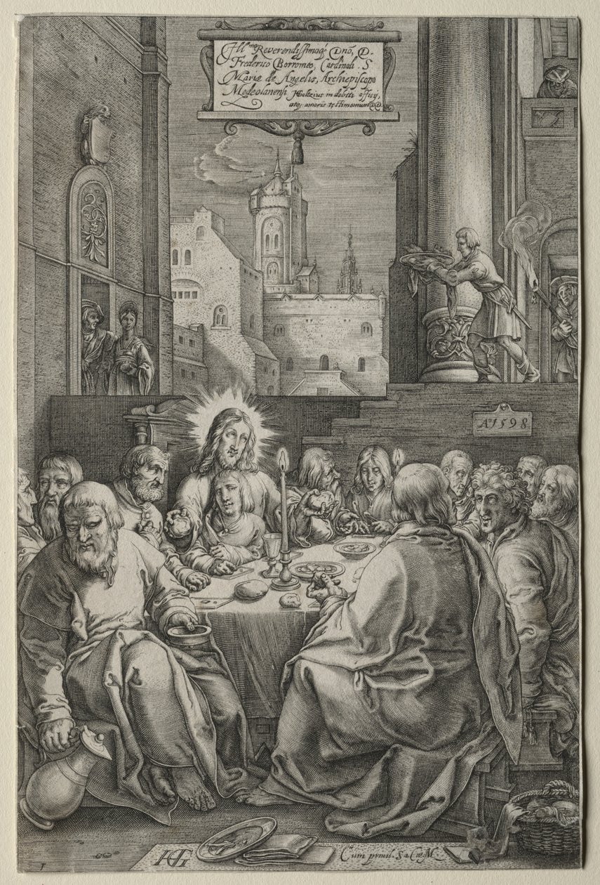 La Pasión: La última cena de Hendrick Goltzius