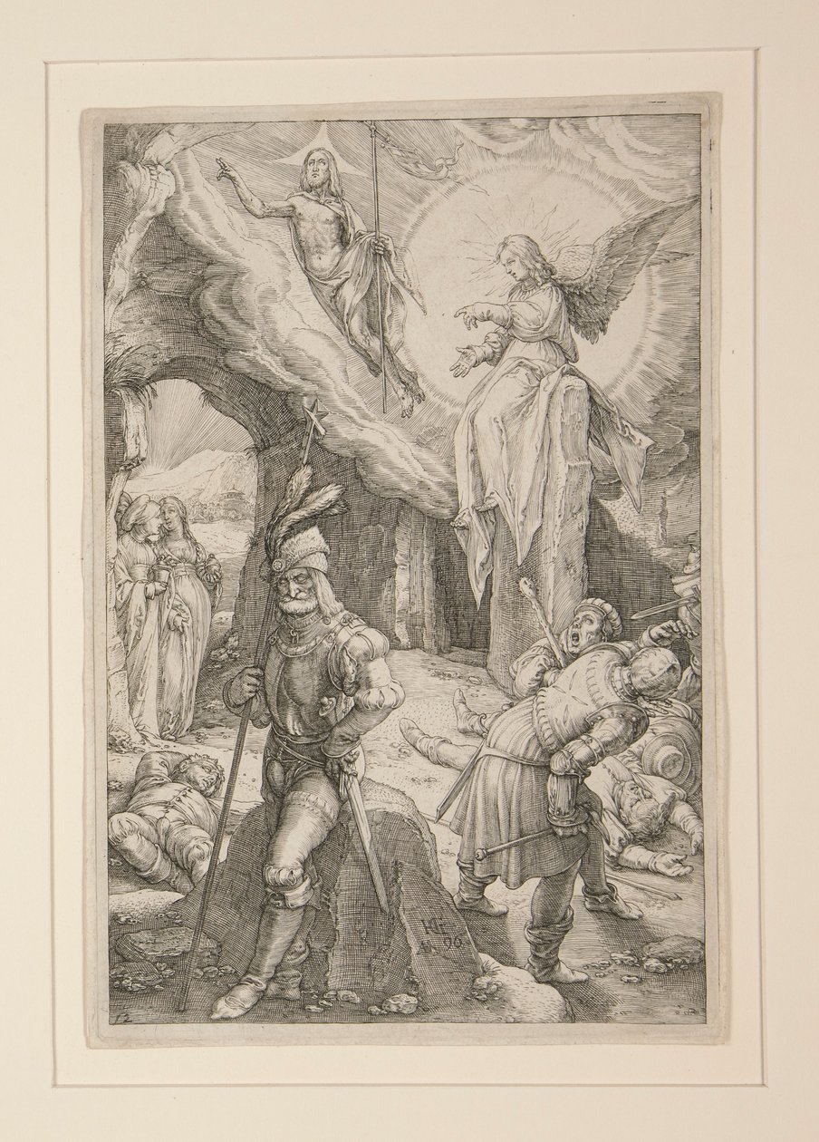 La Resurrección, de La Pasión, #12 en una serie de 12 grabados de Hendrick Goltzius