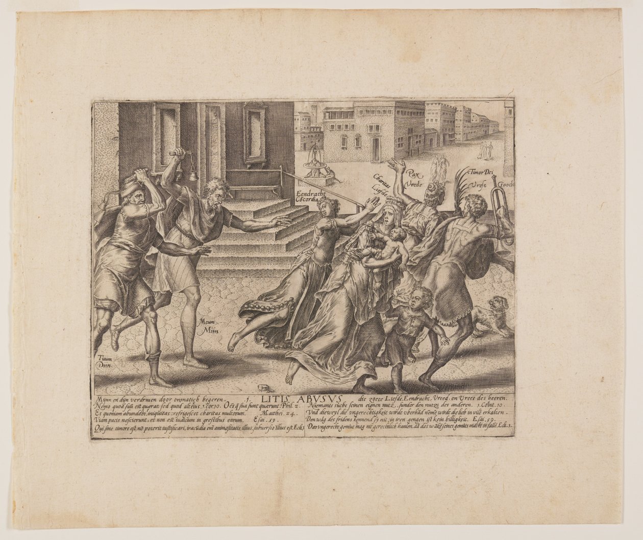 A cada cual lo suyo, de Litis Abusus (Los abusos de la ley) de Hendrick Goltzius