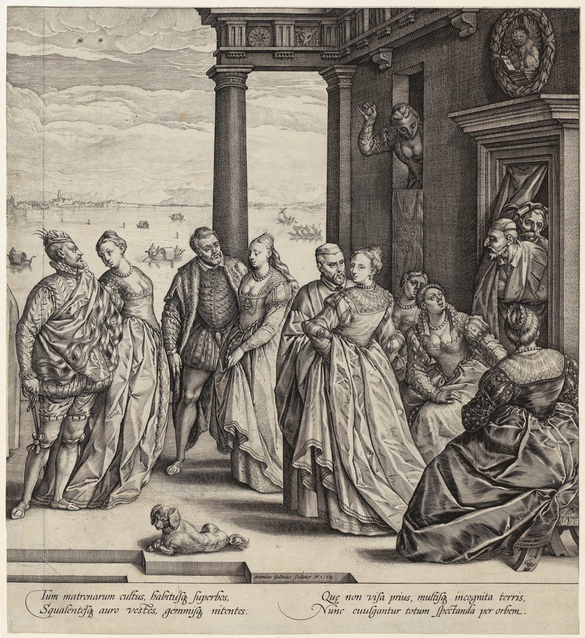Boda veneciana [mitad derecha de la hoja] de Hendrick Goltzius