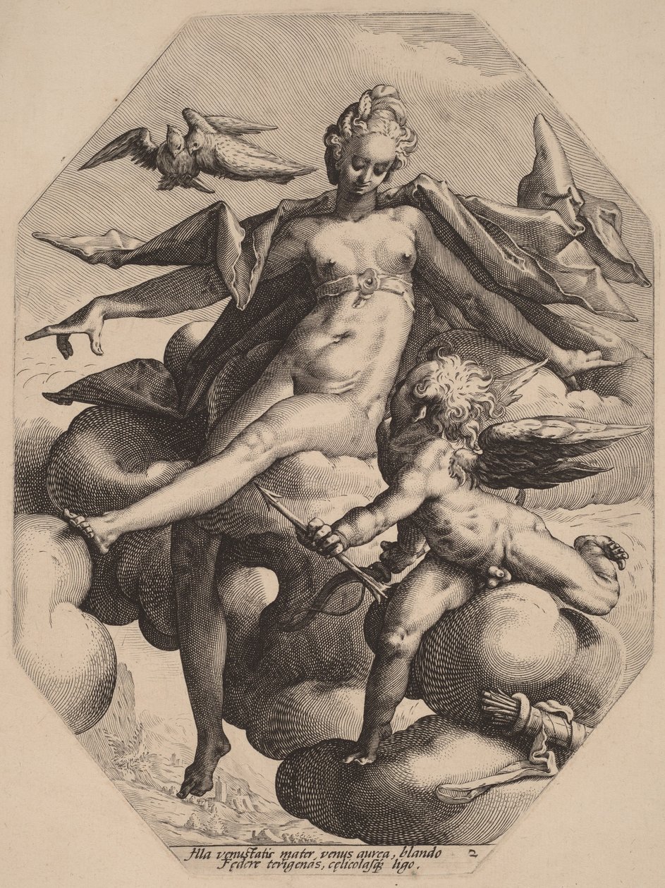 Venus y Cupido de Hendrick Goltzius
