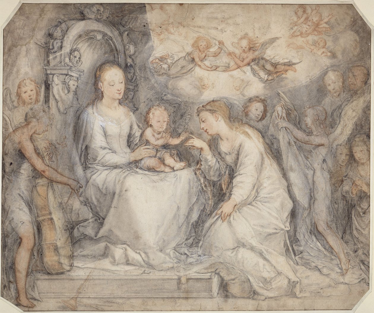 Matrimonio de Santa Catalina de Hendrick Goltzius