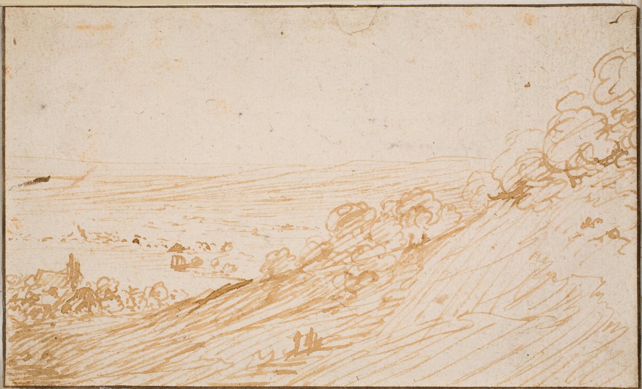 Paisaje con pendiente de Hendrick Goudt