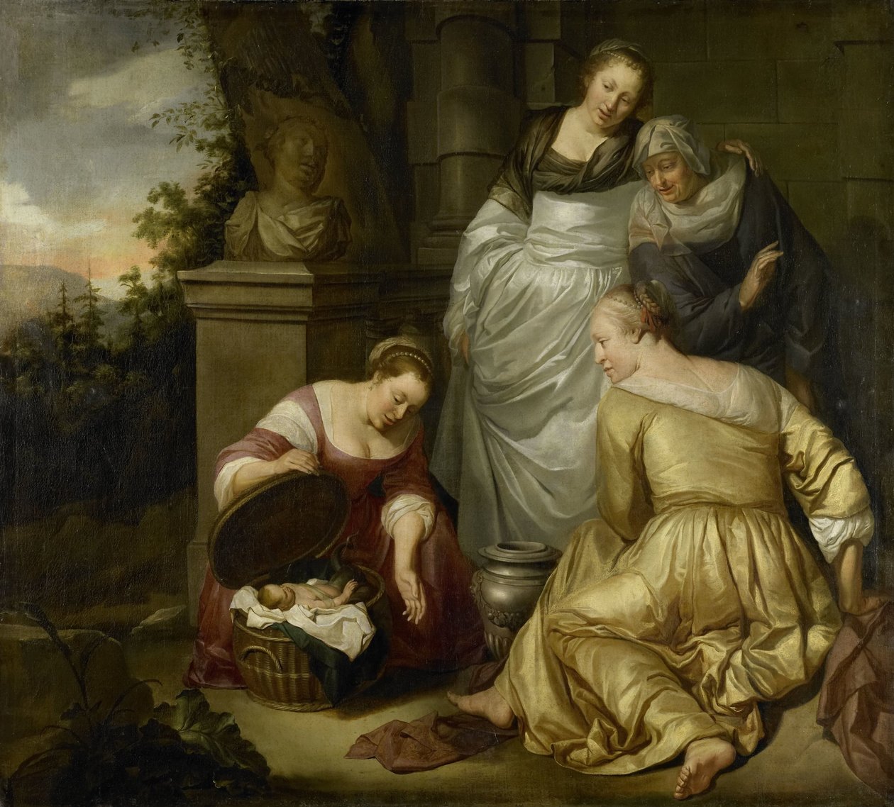 Erichthonius encontrado por las hijas de Cecrops de Hendrick Heerschop