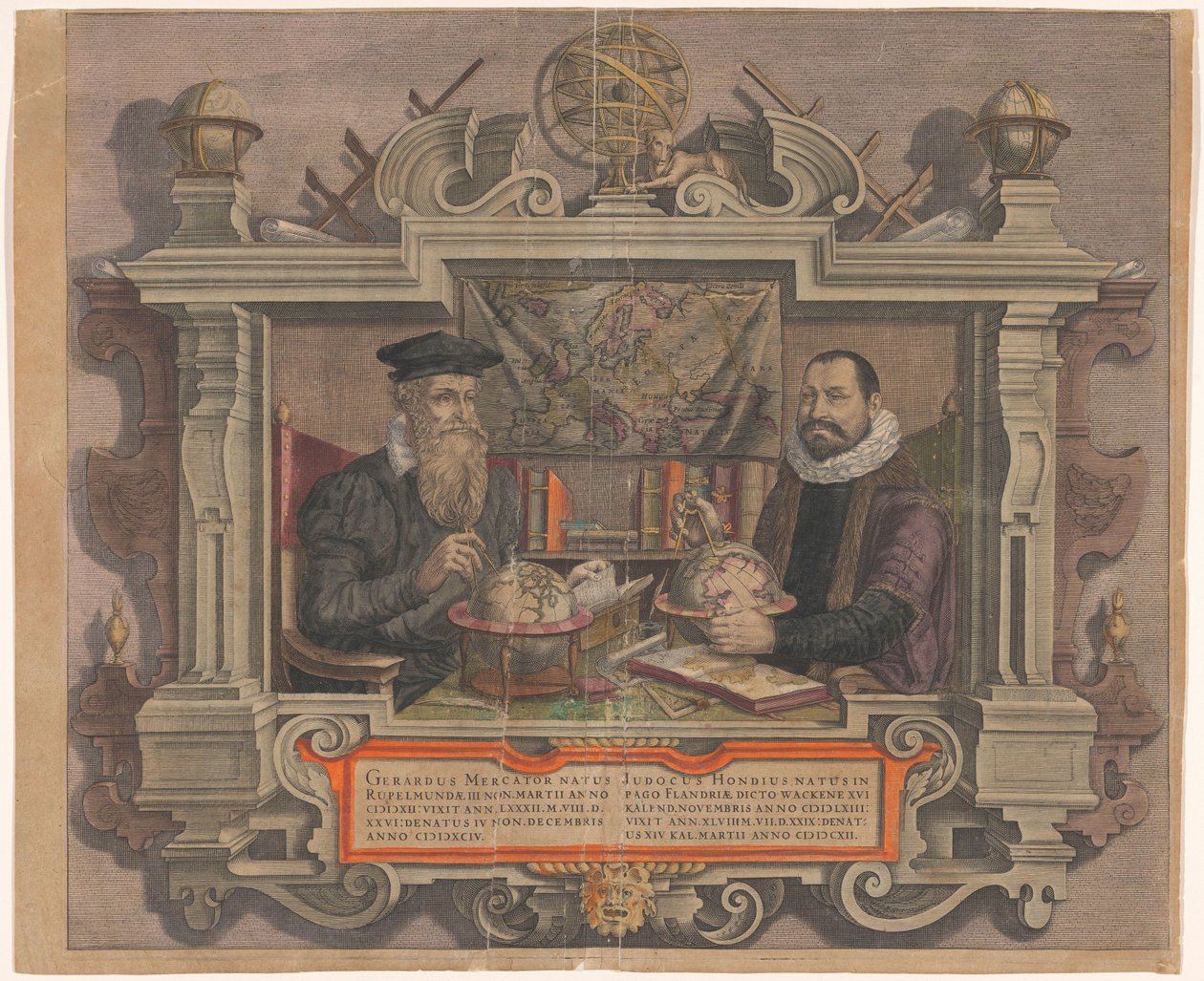 Retrato de Jodocus Hondius y Gerard Mercator de Hendrick Hondius (rejected attribution)