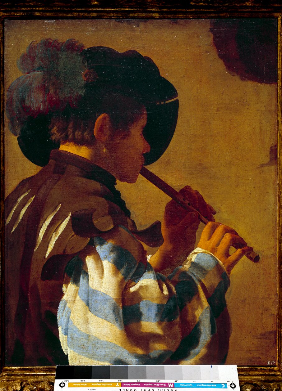 Patre tocando la flauta de Hendrick ter Brugghen