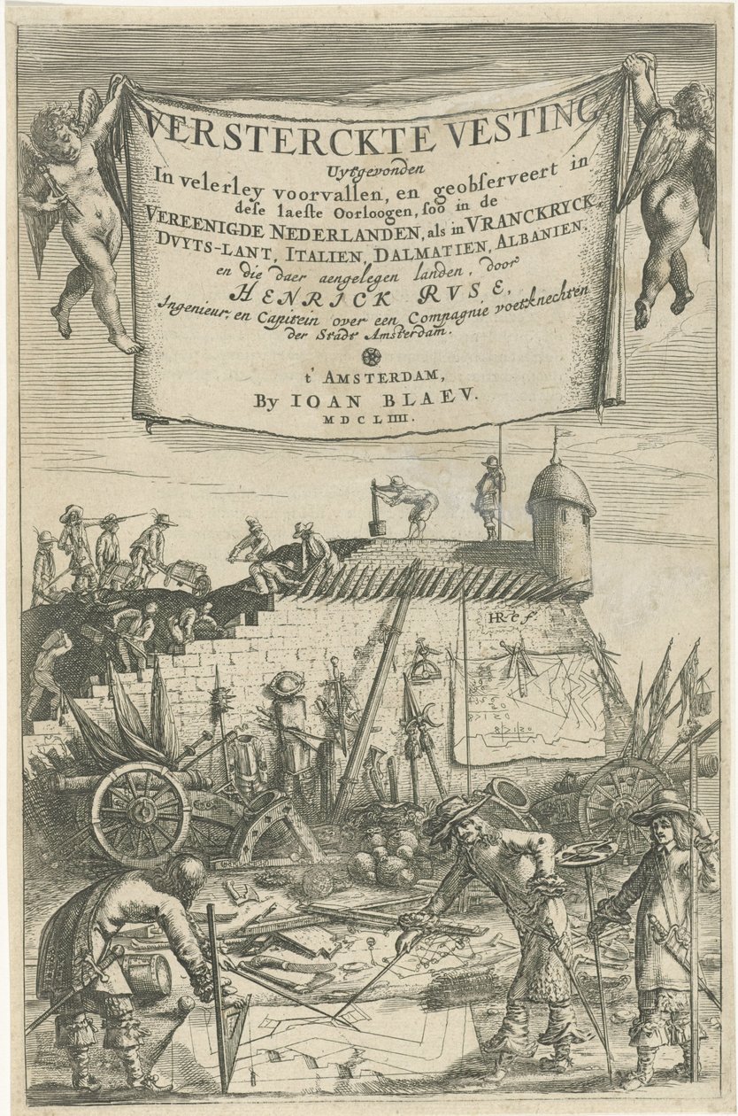 Portada de Henrich Ruse, Versterckte Vesting, 1654 de Hendrick baron van Ruse