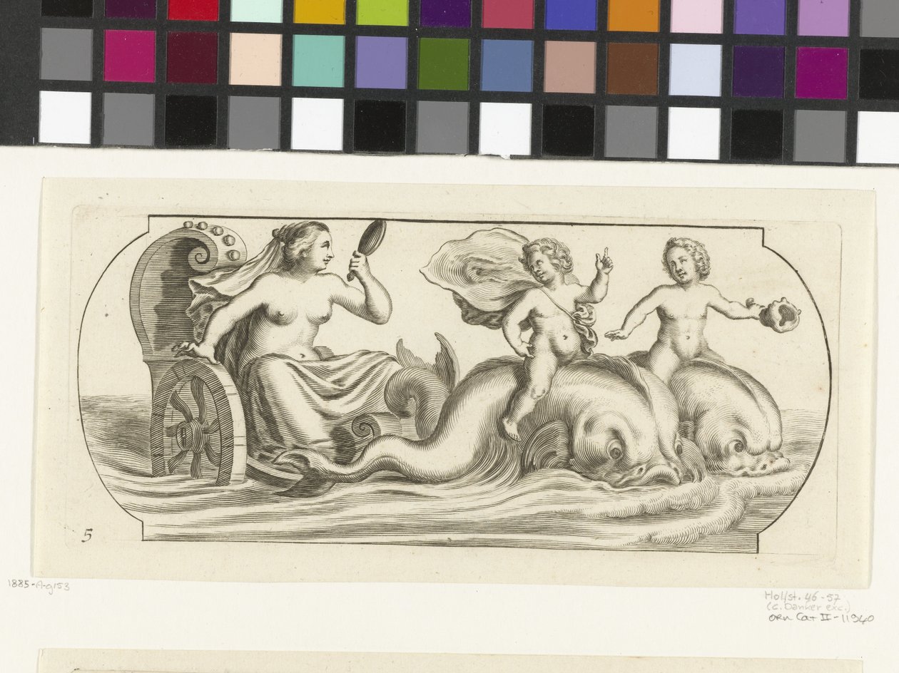 Anfitrite en un carro Nouveau Livre des Dieux et Deeßes De la Marine Bouckje of Sea Gods and Goddesses (título de la serie) de Hendrick de Keyser (I)