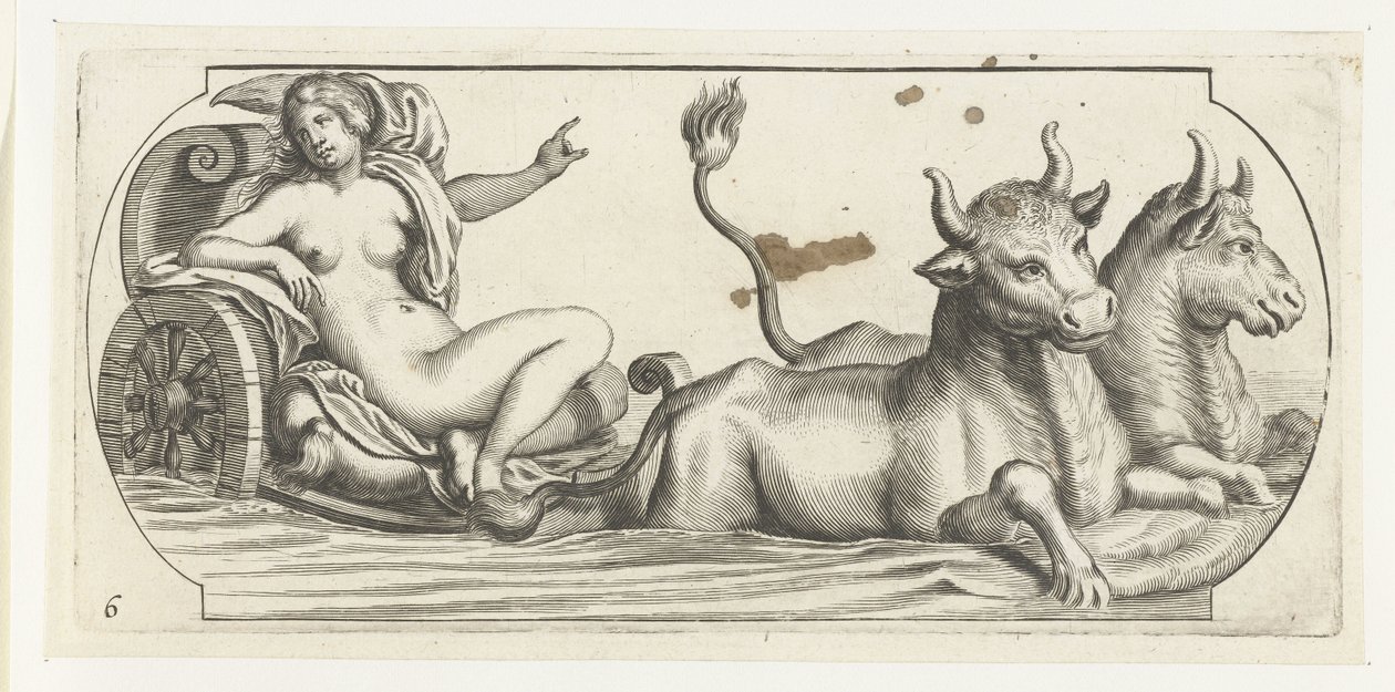 Europa en un carro Nouveau Livre des Dieux et Deeßes De la Marine Bouckje of Sea Gods and Goddesses (título de la serie) de Hendrick de Keyser (I)