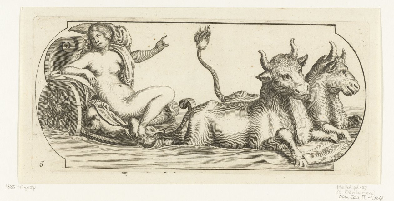 Europa en un carro Nouveau Livre des Dieux et Deeßes De la Marine Bouckje of Sea Gods and Goddesses (título de la serie) de Hendrick de Keyser (I)