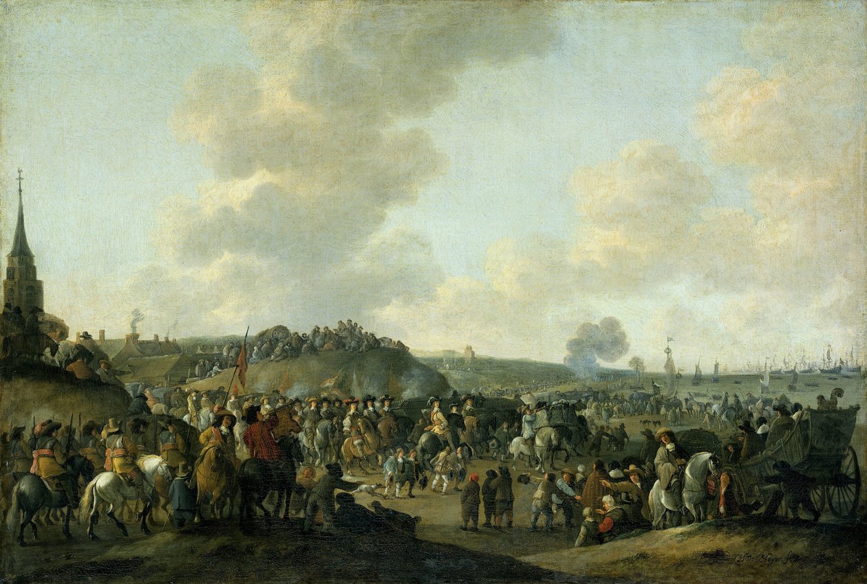 La salida de Carlos II de Inglaterra de Scheveningen, 2 de junio de 1660 de Hendrick de Meijer