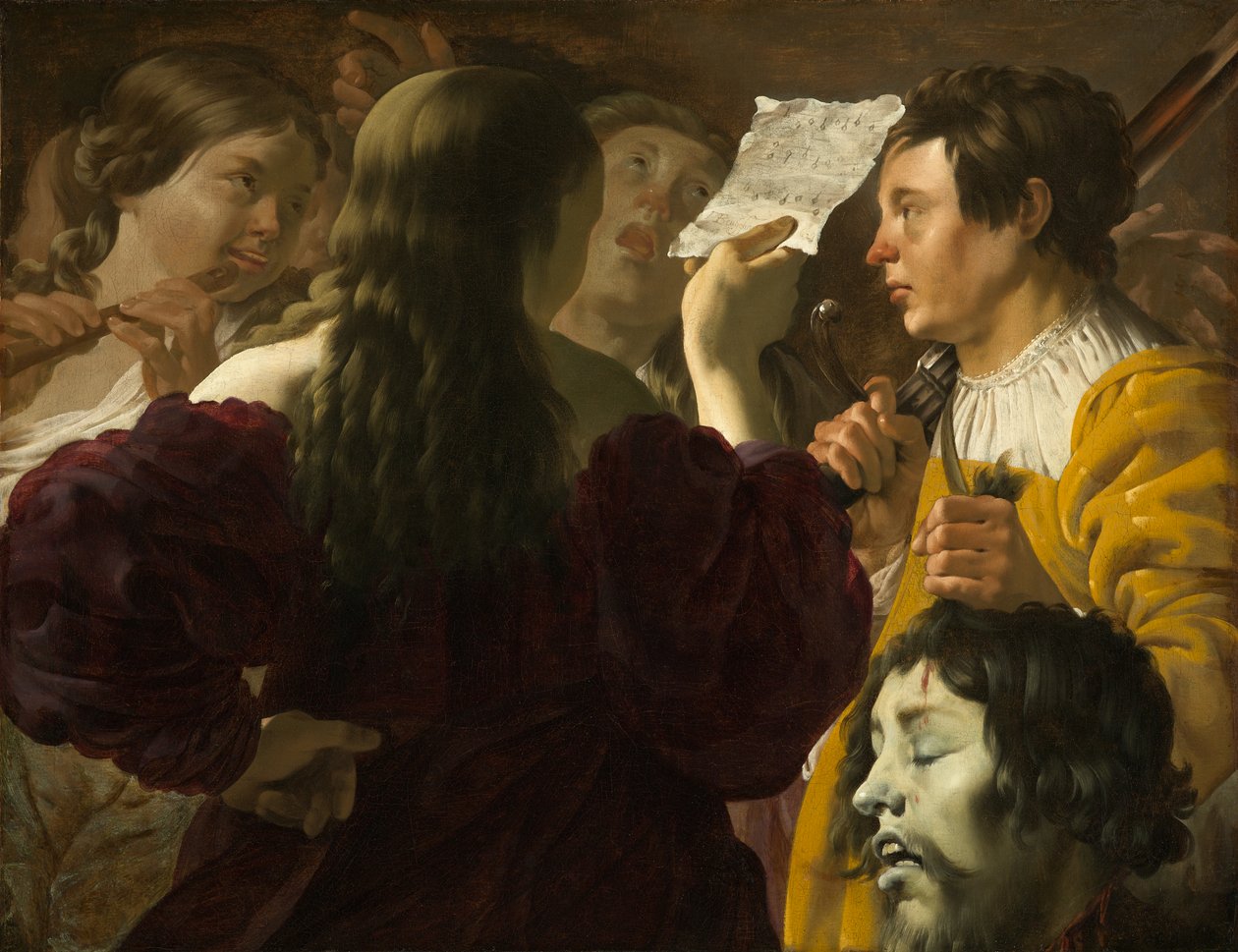 David alabado por las mujeres israelitas de Hendrick ter Brugghen