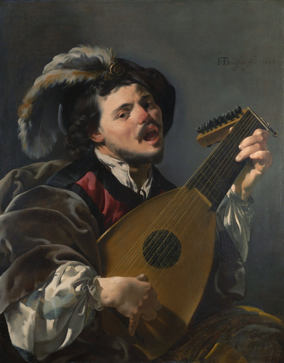 Holandés: Zingende lute spelen man Un hombre tocando el laúd de Hendrick ter Brugghen