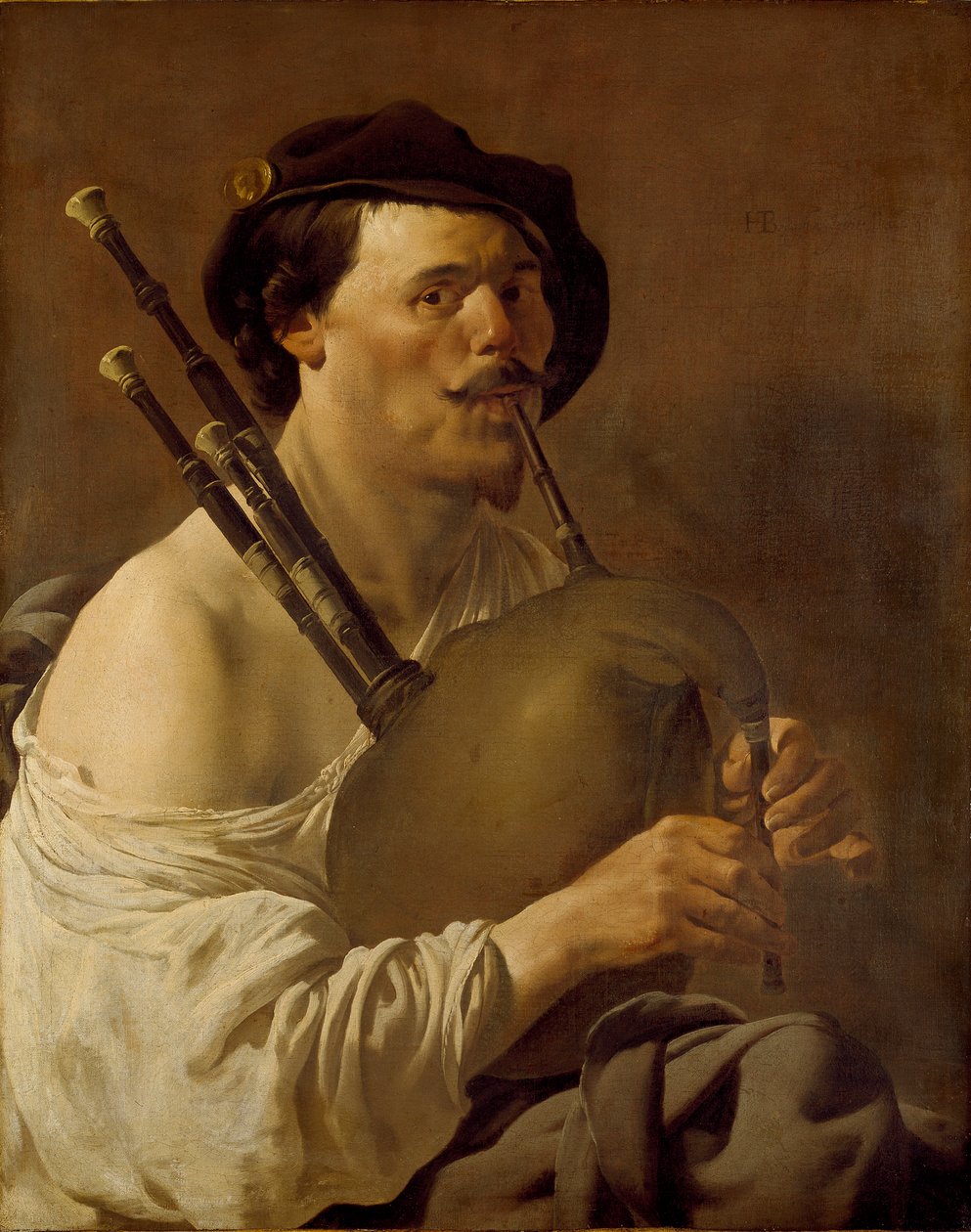 Retrato de un Hombre Tocando la Gaita de Hendrick ter Brugghen