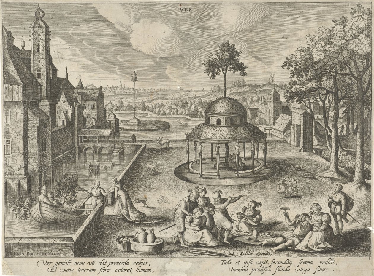 Primavera Ver (título en el objeto) Las cuatro estaciones (título de la serie) de Hendrick van Schoel