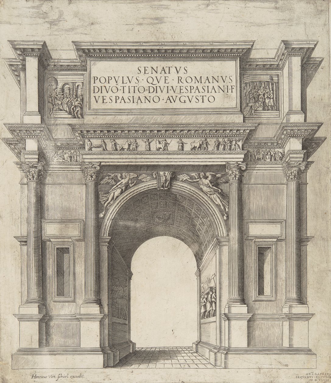Senatus Populus Que Romanus Divo Tito Divi Vespasiani Filio Vespasiano Augusto de Hendrick van Schoel