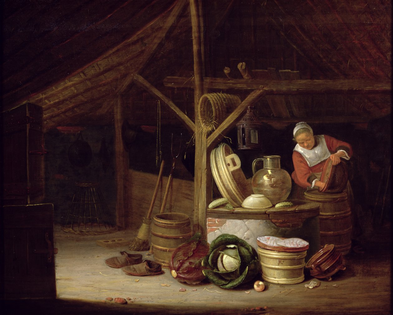 Interior de cocina de Hendrik Martensz Sorgh