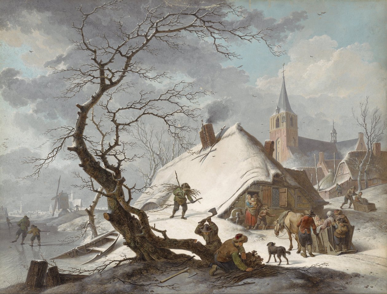 Una escena de invierno de Hendrick de Meyer