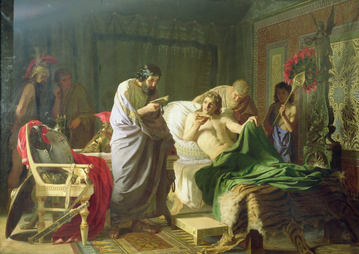 Confianza de Alejandro Magno en su médico Filipo, 1870 de Henryk Siemiradzki