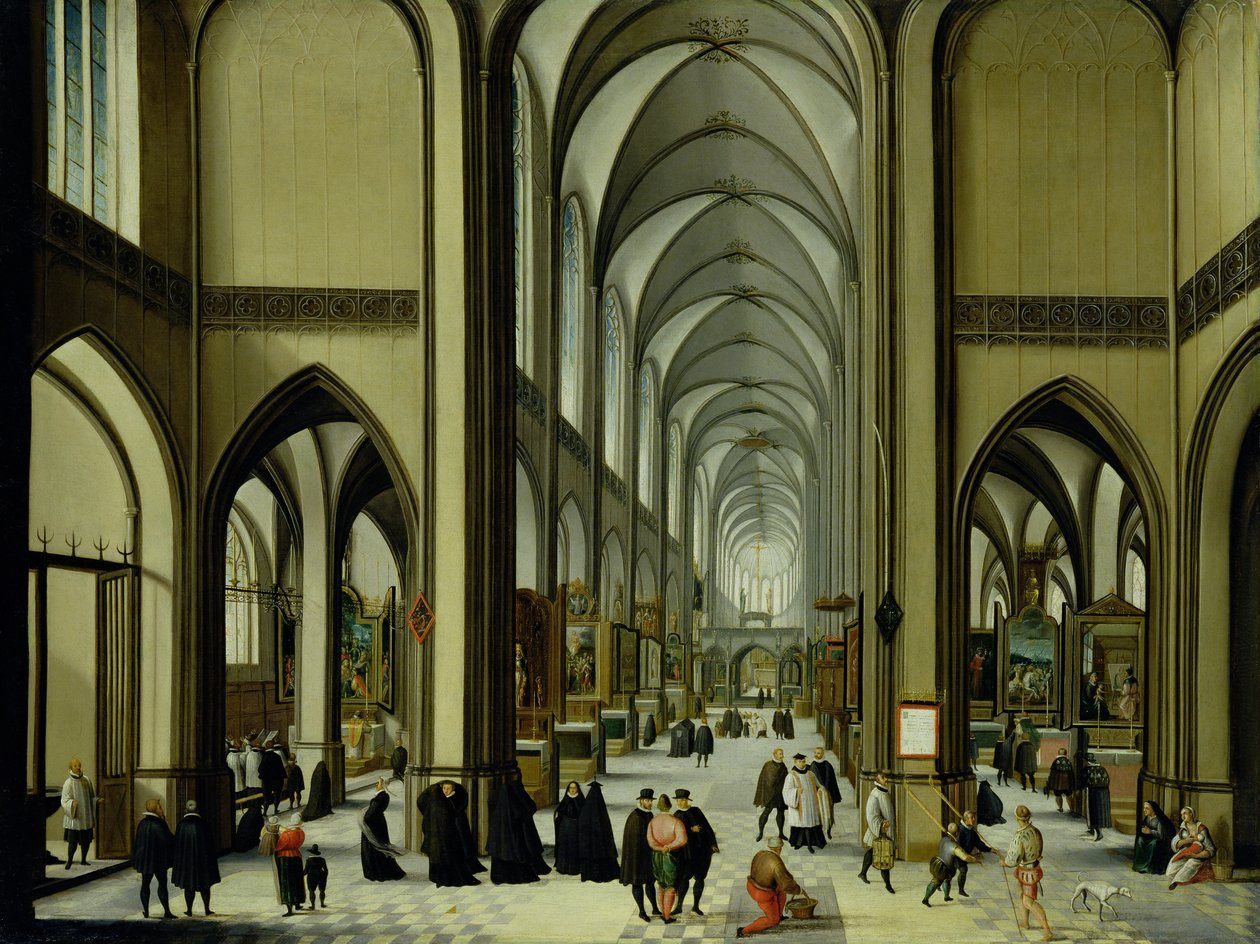 Interior de la catedral de Amberes de Hendrik van Steenwyck
