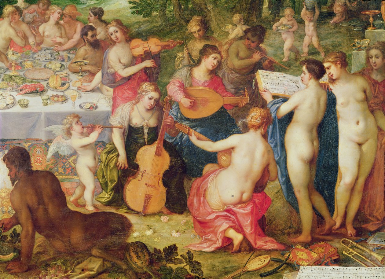 El Banquete de los Dioses (detalle) de Hendrik van the Elder Balen