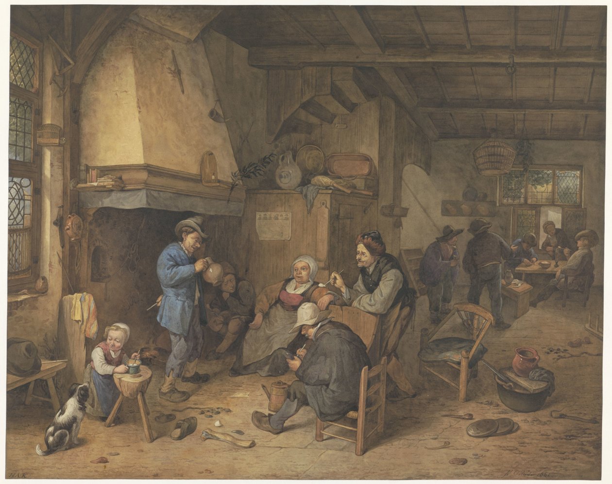 Compañía campesina en el interior de Hendrik Abraham Klinkhamer