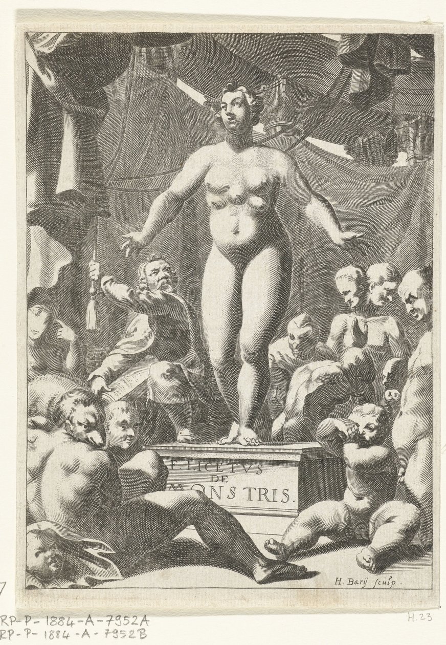 mujer desnuda con cinco senos Página de título de Fortunius Licetus, De Monstris, Amsterdam 1665 de Hendrik Bary