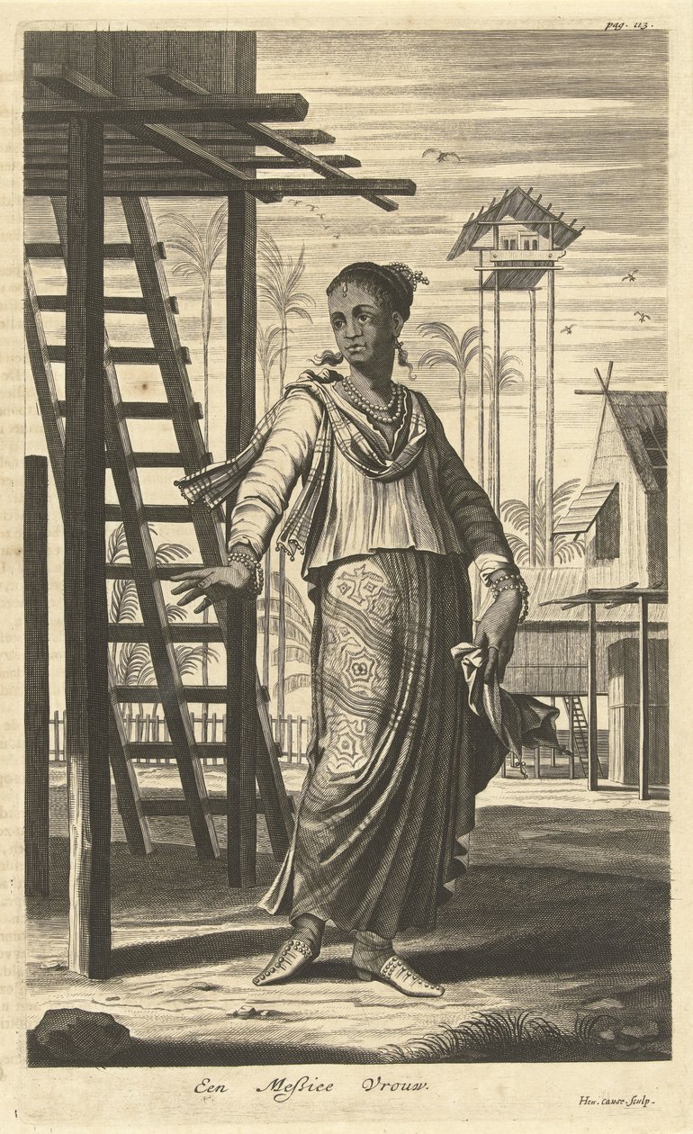 Retrato de una mujer de etnia mixta Una mujer Mastice (título sobre objeto) de Hendrik Causé