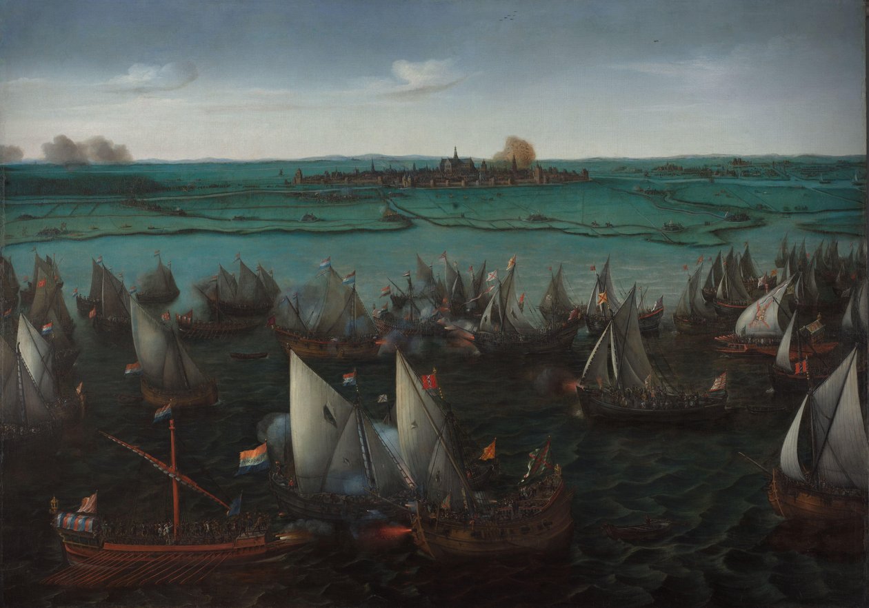 Batalla entre barcos holandeses y españoles en el Haarlemmermeer
Batalla entre barcos holandeses y españoles en el Haarlemmermeer, 26 de mayo de 1573 de Hendrick Cornelisz. Vroom