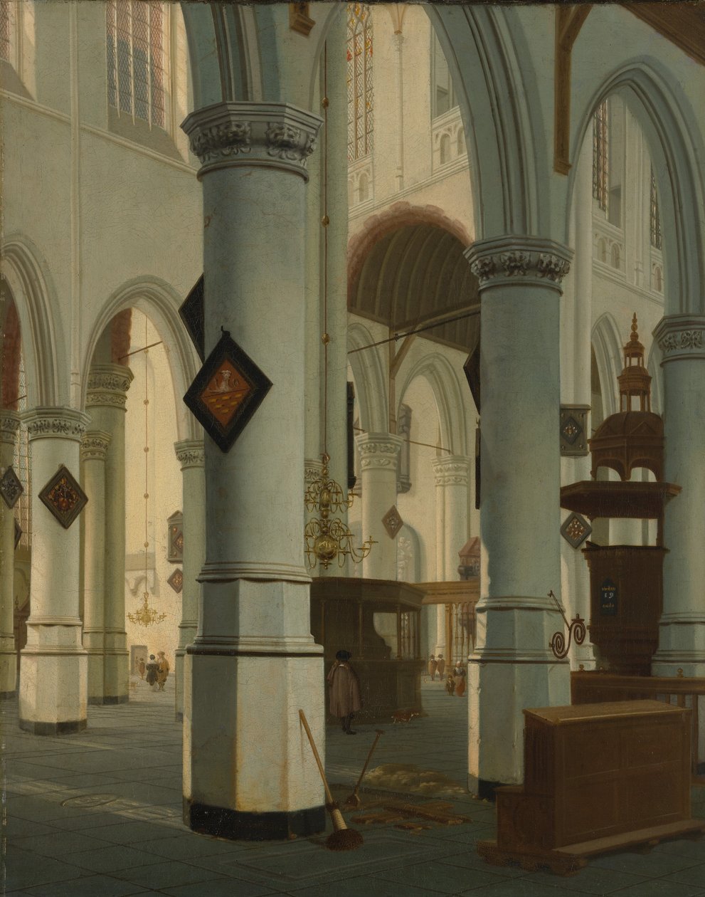 Interior de la Oude Kerk, Delft de Hendrik Cornelisz. van Vliet
