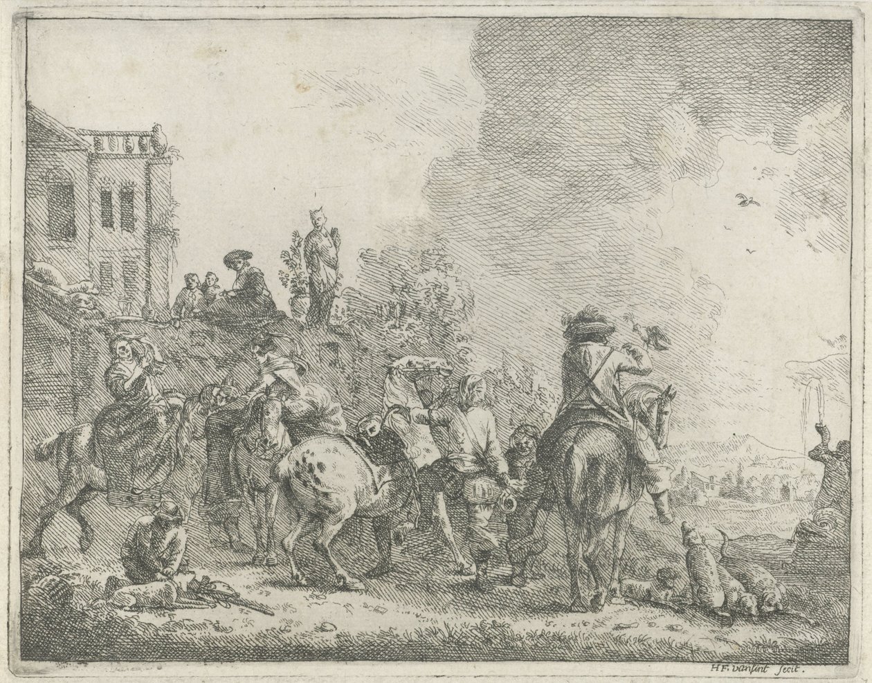 cetrería de Hendrik Frans van Lint
