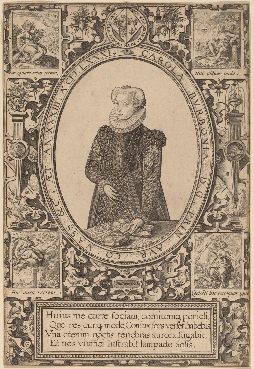 Carlota de Borbón de Hendrik Goltzius