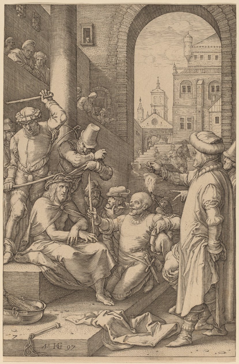 Cristo coronado de espinas de Hendrik Goltzius