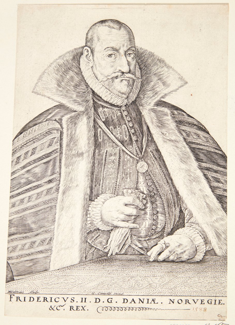 Danés: Frederik II, Rey de Dinamarca y Noruega de Hendrik Goltzius