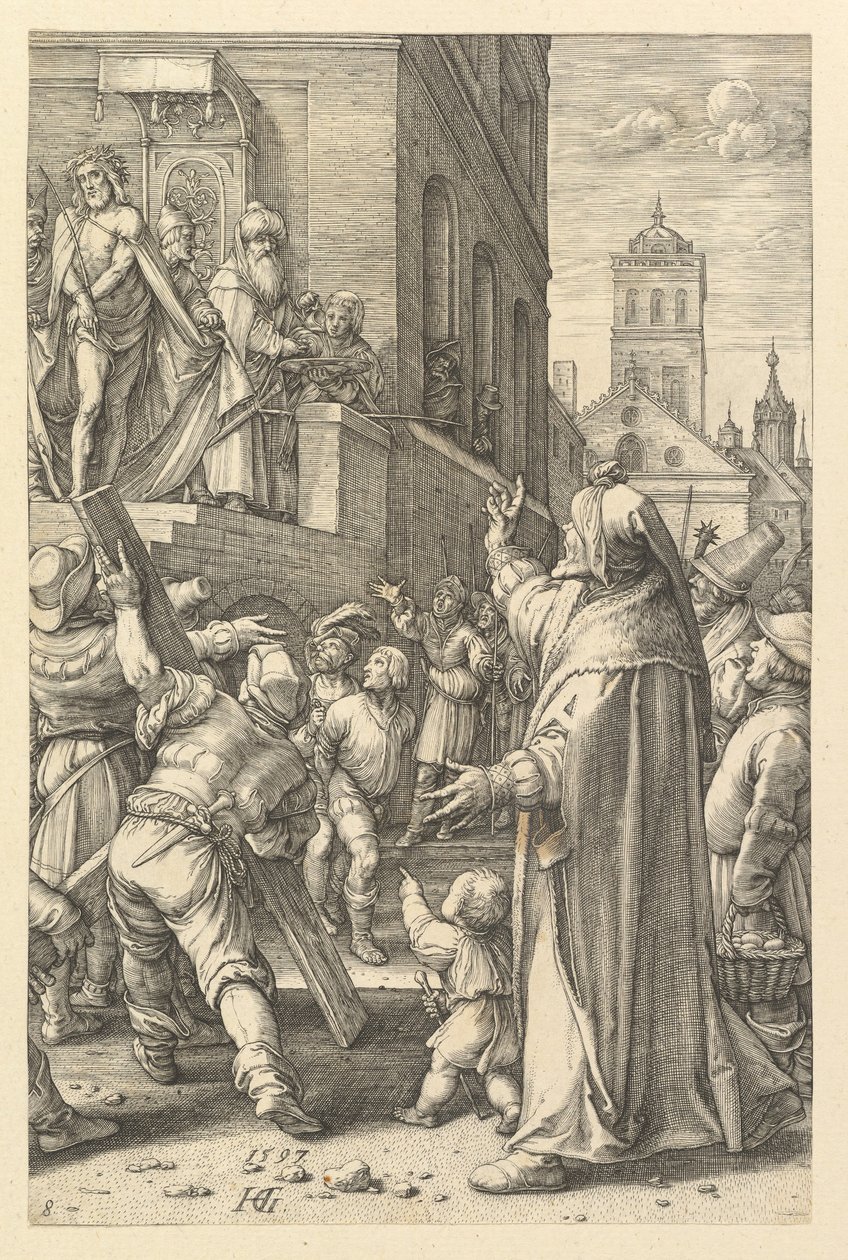 Ecce Homo, de La Pasión de Cristo de Hendrik Goltzius
