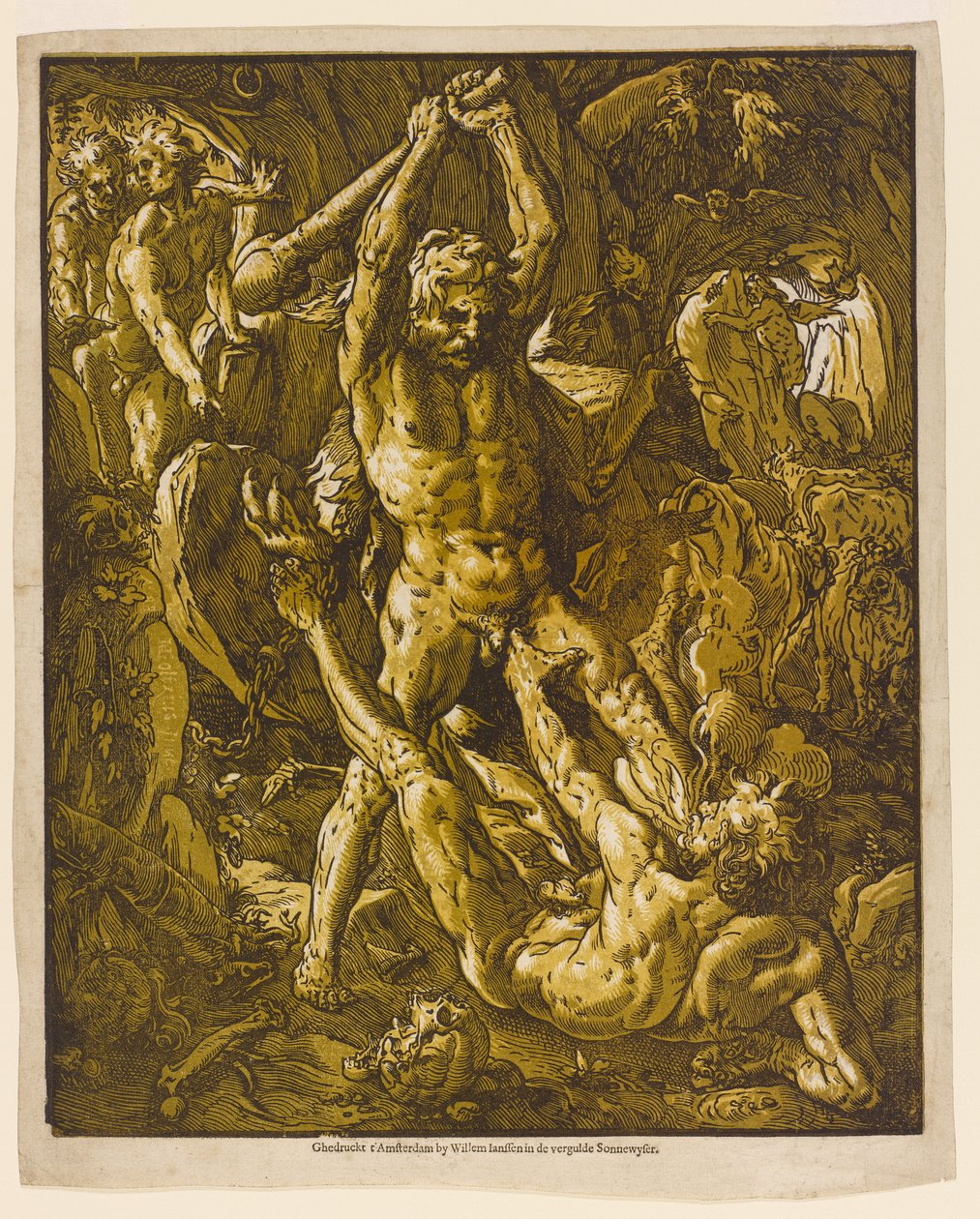 Hércules y Caco, 1588 de Hendrik Goltzius