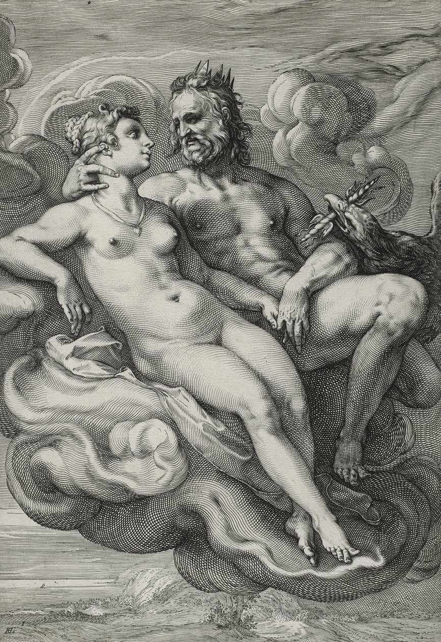 Júpiter y Juno, c.1593-94 de Hendrik Goltzius