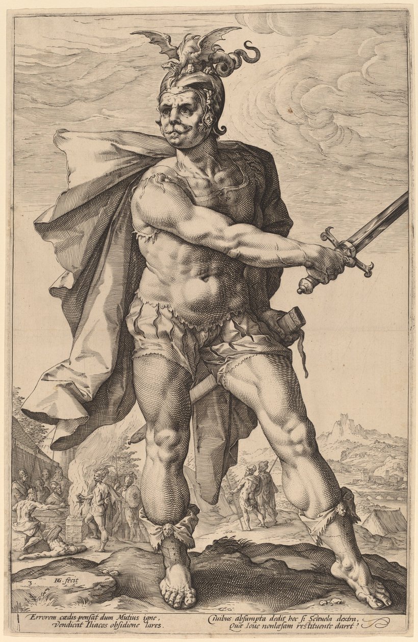 Mucio Escévola de Hendrik Goltzius
