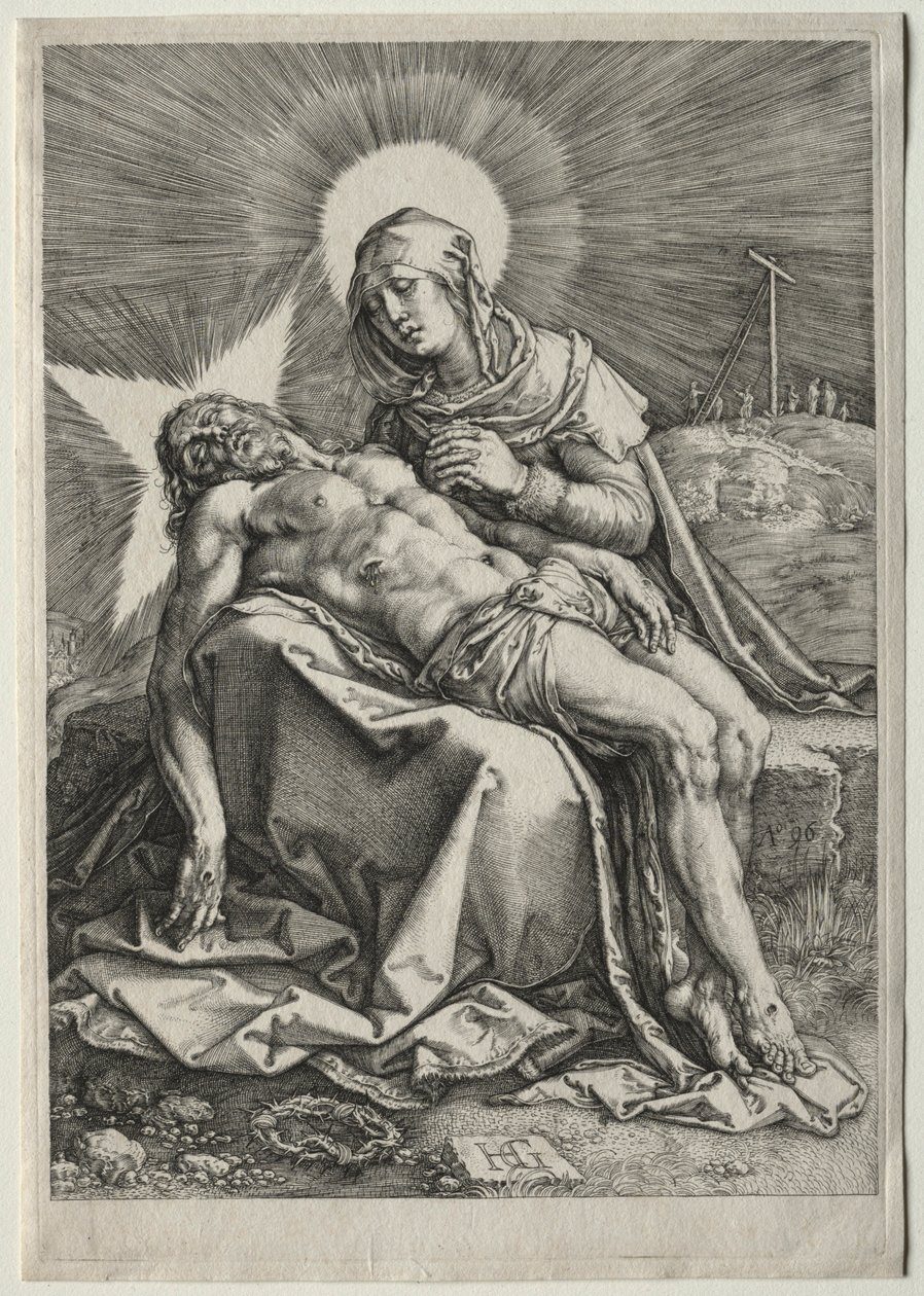 Piedad, 1596 de Hendrik Goltzius